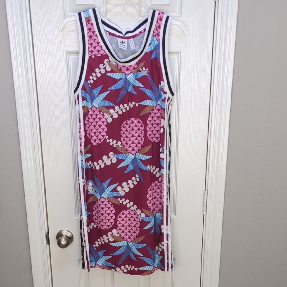 Adidas Women's Pineapple Midi Sleeveless Dress, XS